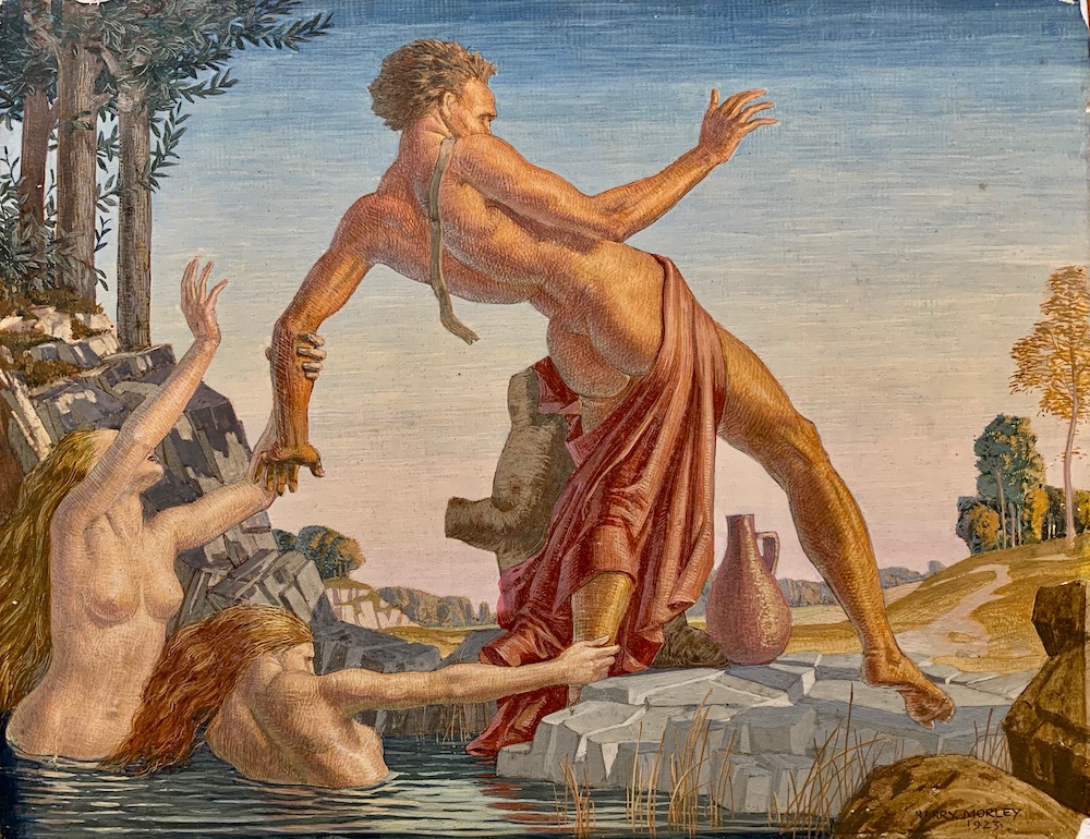 Hylas and the Nymphs, tempera 1923 copy
