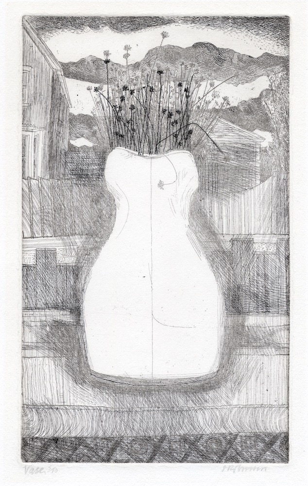 Shiela Robinson etching Vase